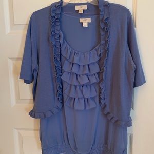 Ann Taylor Shell and Sweater set. Size Large. Nice